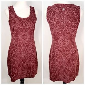 Athleta Shayla Leopard Print Sleevless Ponte Knit Mini Shift Dress